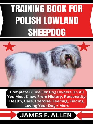 cover image of TRAINING BOOK FOR POLISH LOWLAND SHEEPDOG